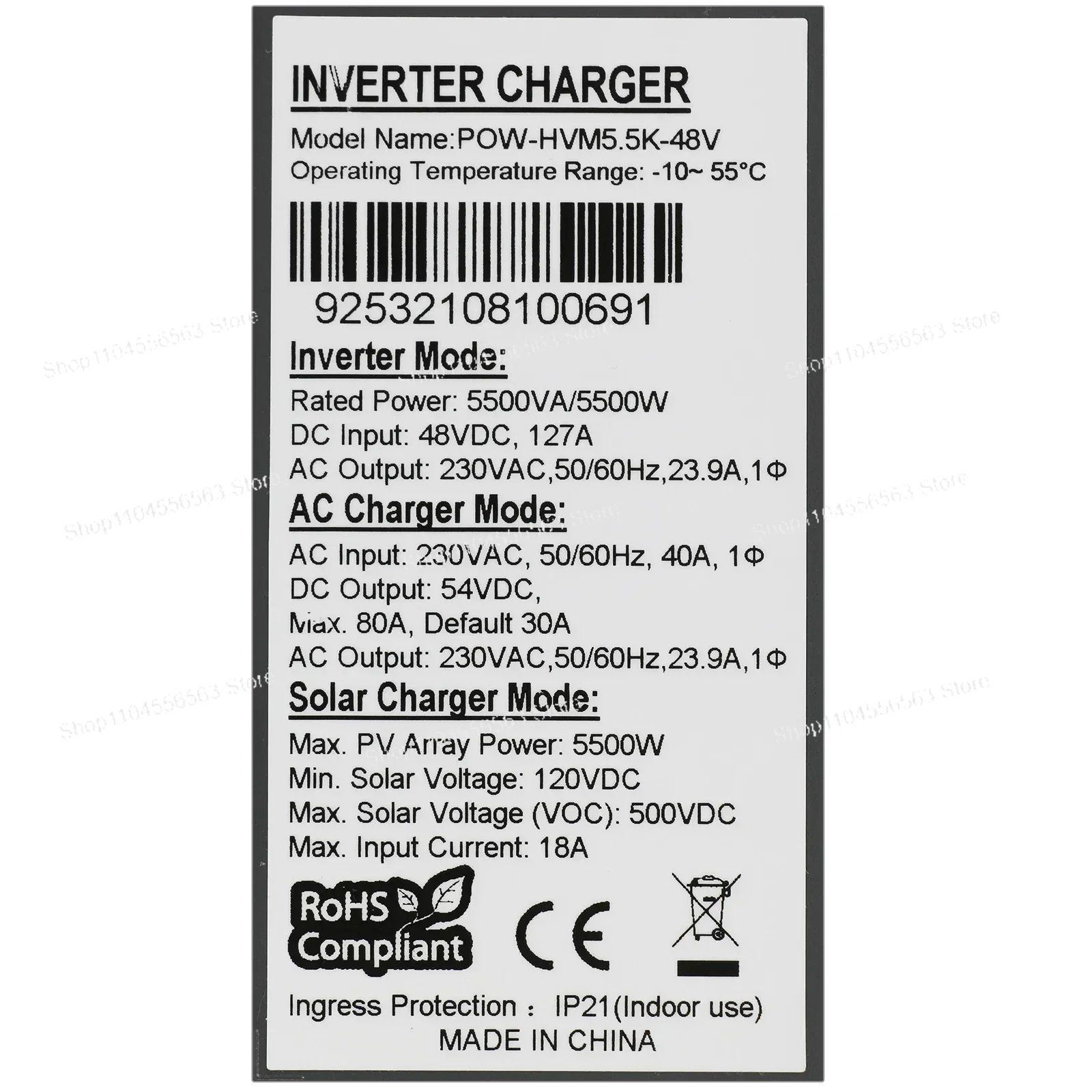 5.5KW 3 Phase Hybrid Solar Inv - đánh giá và giá Hybrid Solar Inverter 5.5Kw Mppt 48V